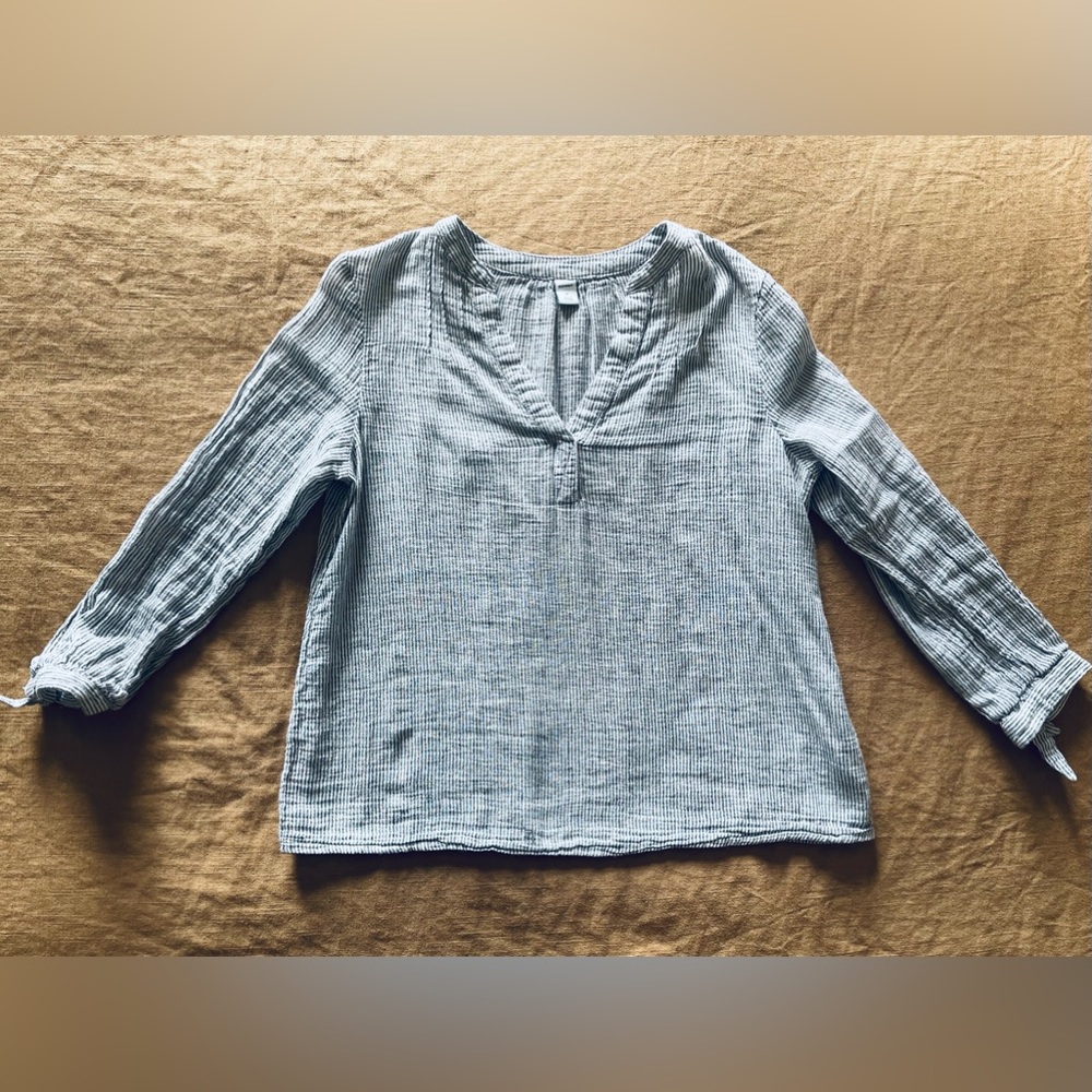 Old Navy, long sleeve, striped tunic, size radium, color blue and white